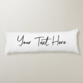 Minimaler, moderner, benutzerdefinierter Text Seitenschläferkissen (Rückseite)