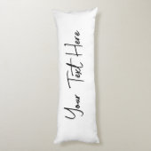 Minimaler, moderner, benutzerdefinierter Text Seitenschläferkissen (Rückseite (Vertikal))