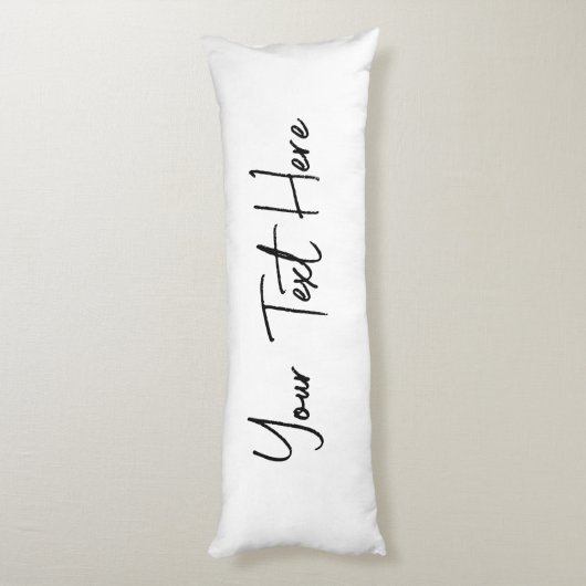 Minimaler, moderner, benutzerdefinierter Text Seitenschläferkissen (Rückseite (Vertikal))