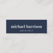 Minimaler moderner Beruflicher QR-Code Blau Mini Visitenkarte (Vorderseite)