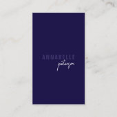 Minimaler moderner Beruflicher QR-Code Blau Visitenkarte (Vorderseite)