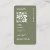 Minimaler moderner Beruflicher Therapeut Visitenkarte (Rückseite)