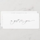Minimaler moderner Eleganter Geschenkgutschein (Vorne/Hinten)