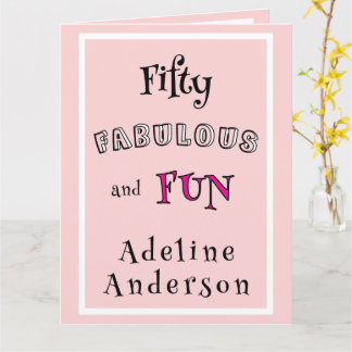 Minimaler moderner fünfzig fabelhafter lustiger ro karte