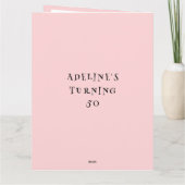 Minimaler moderner fünfzig fabelhafter lustiger ro karte (Rückseite)