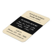 Minimaler moderner Geschäftszeiten-Magnet Magnet (Linke Seite)