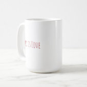 Minimaler Moderner Gott ist Liebe Kaffeetasse (Vorderseite Links)