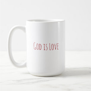 Minimaler Moderner Gott ist Liebe Kaffeetasse