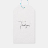 minimaler moderner Hochzeitsempfang Geschenkanhänger (Rückseite)