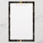 Minimaler moderner Individuelle Name aus schwarzem Briefpapier (Vorderseite)