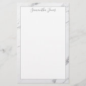 Minimaler moderner Individuelle Name aus weißem Ma Briefpapier (Vorderseite)