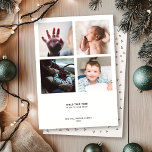 Minimaler moderner Kostenvoranschlag | 4 Foto Coll Feiertagskarte<br><div class="desc">Die Grüße dieser modernen Saison strahlen durch ihre wunderschönen Gefühle und Redewendungen - und ihren weißen Raum. Die erstaunlich einfache Urlaubskarte erfasst vier wertvolle Momente in einer Collage aus Foto, während die minimale Typografie "Halten Sie diese Zeit nah zu Ihrem Herzen" über Ihrem Familiennamen und Jahr steht. Weitere Karten und...</div>