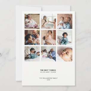 Minimaler moderner Kostenvoranschlag   9 Mehrfachf Feiertagskarte