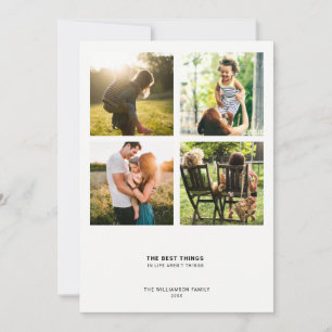 Minimaler moderner Kostenvoranschlag   FotoCollage Feiertagskarte