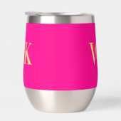 Minimaler moderner Monogramm-Hot-Pink (Rechts)