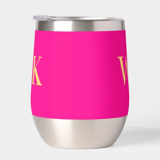 Minimaler moderner Monogramm-Hot-Pink (Rechts)