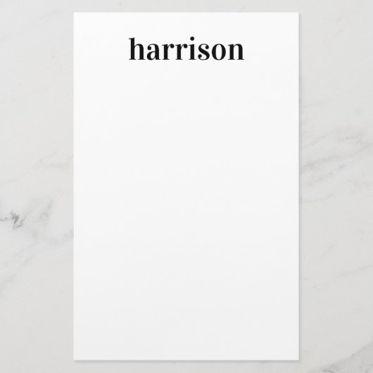Minimaler moderner Monogrammname Briefpapier (Vorderseite)