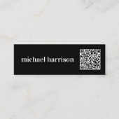 Minimaler moderner QR-Code Beruflich Mini Visitenkarte (Vorderseite)