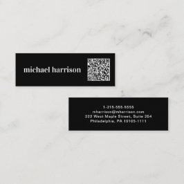 Minimaler moderner QR-Code Beruflich Mini Visitenkarte