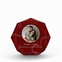Minimaler moderner romantischer roter Valentinstag Fotoblock