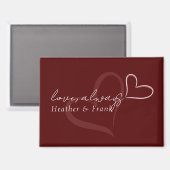 Minimaler moderner romantischer schicker Valentins Magnet (Vorderseite/Rückseite)