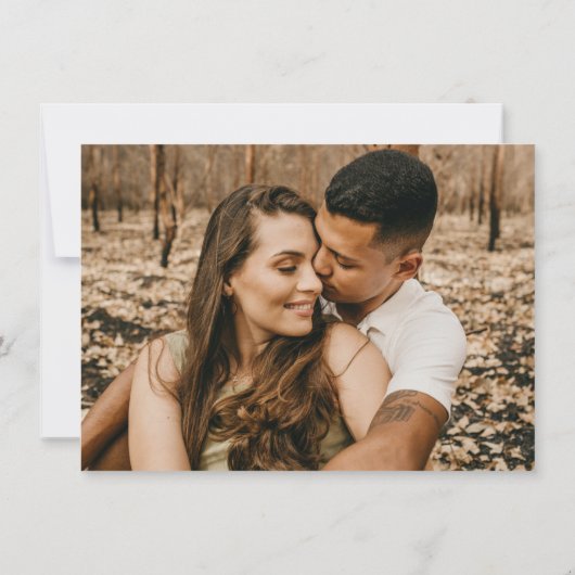 Minimaler moderner Wechsel des Datums Hochzeitaufs Save The Date (Rückseite)