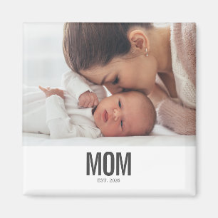Minimaler Mom-Etabliert-Foto Magnet