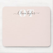 Minimaler Monogram Moderner Skriptpinsel Beruflich Mousepad (Vorne)
