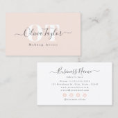 Minimaler Monogram Moderner Skriptpinsel Beruflich Visitenkarte (Vorne/Hinten)