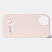Minimaler Monogram Moderner Skriptpinsel Personali Case-Mate iPhone Hülle (Rückseite (Horizontal))
