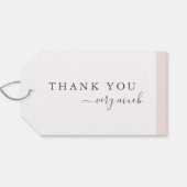 Minimaler Monogram Moderner Skriptpinsel Personali Geschenkanhänger (Rückseite Horizontal)
