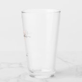 Minimaler Monogram Moderner Skriptpinsel Personali Glas (Links)