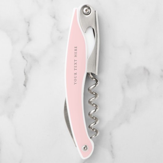 Minimaler Monogram Moderner Skriptpinsel Personali Kellnermesser (Rückseite)