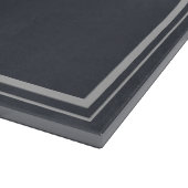 Minimaler Monogramm-Ankergrau| Silber Schneidebrett (Ecke)