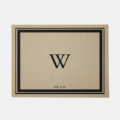 Minimaler Monogramm-Empfang Fußmatte (Vorderseite)