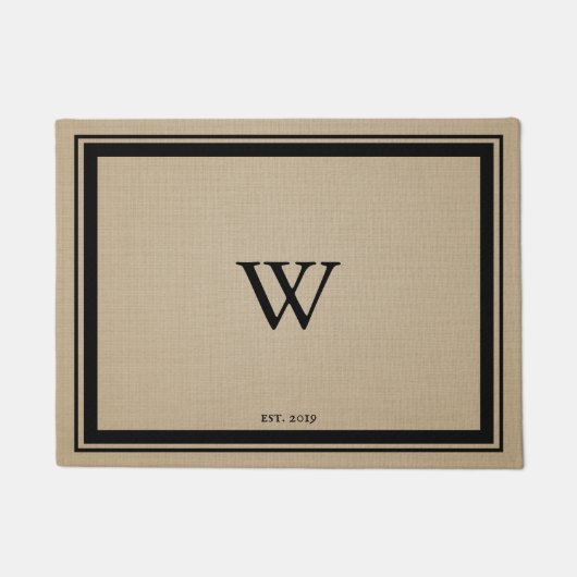 Minimaler Monogramm-Empfang Fußmatte (Vorderseite)