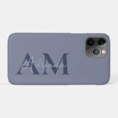 Minimaler Monogramm-Individuelle Name stilvoll Case-Mate iPhone Hülle (Rückseite (Horizontal))