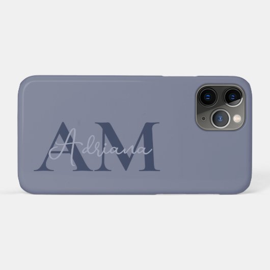 Minimaler Monogramm-Individuelle Name stilvoll Case-Mate iPhone Hülle (Rückseite (Horizontal))