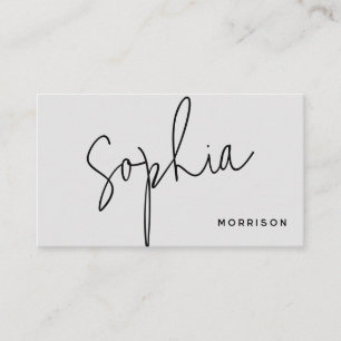 Minimaler Monogramm-natürlicher Look Visitenkarte
