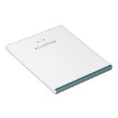 Minimaler Monogramm-Personalisierter Memo Notizblock (angewinkelt)