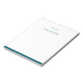 Minimaler Monogramm-Personalisierter Memo Notizblock (Rotiert)