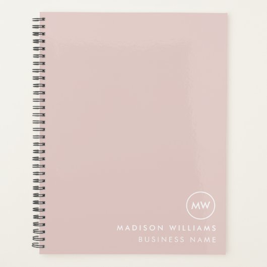 Minimaler Monogramm-Planer Planer (Vorderseite)