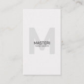 Minimaler Monogramm-Schatten blass Grau Modernst Visitenkarte (Vorderseite)