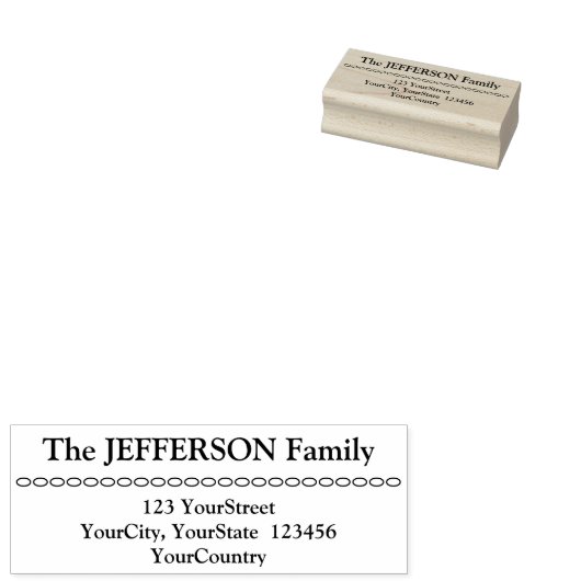 Minimaler Nachname und Anschrift der Familie Gummistempel (Stempel)