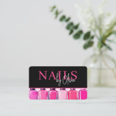 Minimaler Nageldesigner QR-Code Visitenkarte (Stehend Vorderseite)