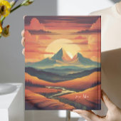 Minimaler Name der Vintagen Sunset-Anzeige Planer