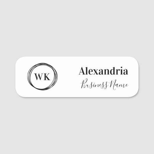 Minimaler Name des Mitarbeiters in der benutzerdef Namensschild (Vorderseite)