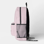 Minimaler Name und Monogramm in Rosa elegant Bedruckter Rucksack (Rechts)