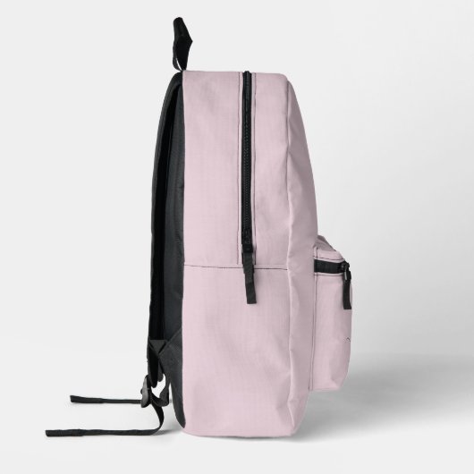 Minimaler Name und Monogramm in Rosa elegant Bedruckter Rucksack (Links)