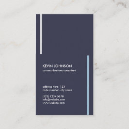 Minimaler Navy blue masculine professional card Visitenkarte